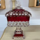 Ruby Red Cranberry Candy Dish
