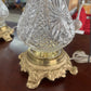 PAIR CRYSTAL LAMPS W/SHADES (2)