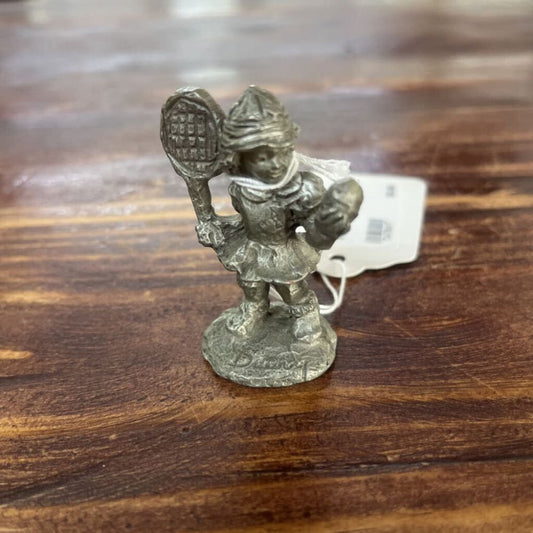 VTG PEWTER TENNIS PLAYER "FORTY LOVE"