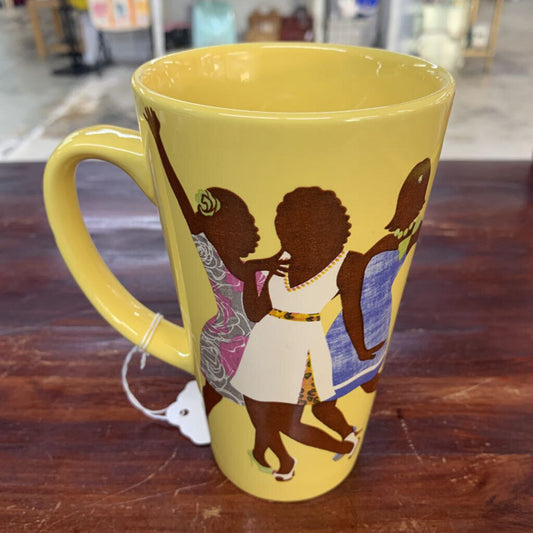NEW MY GIRLS YELLOW TALL MUG (ASK FOR BOX)