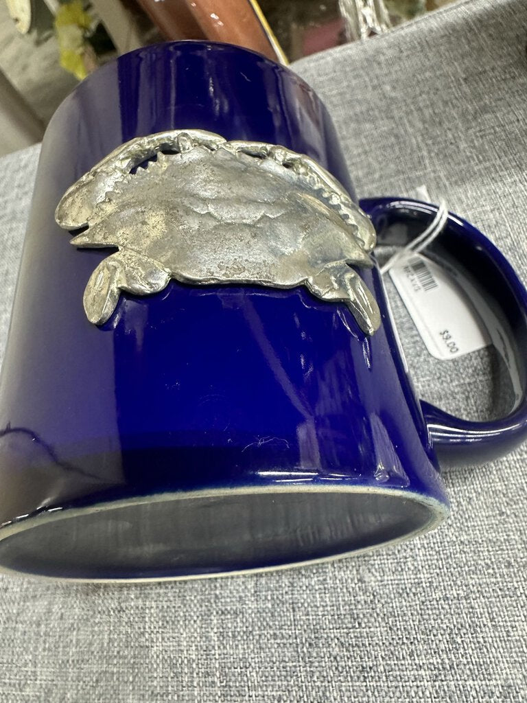 MUG BLUE W/ PEWTER