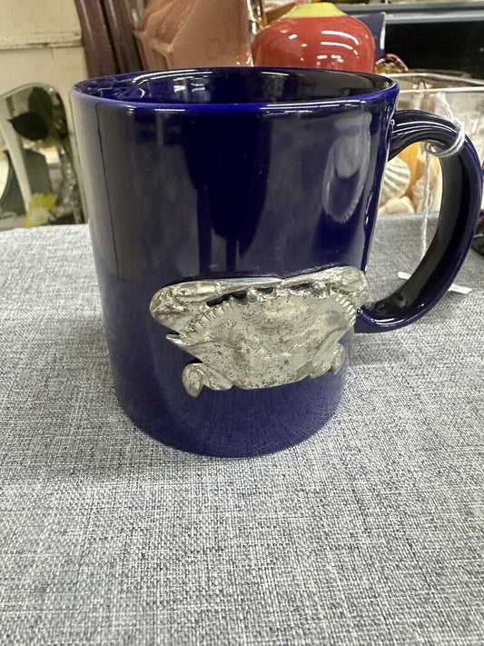 MUG BLUE W/ PEWTER