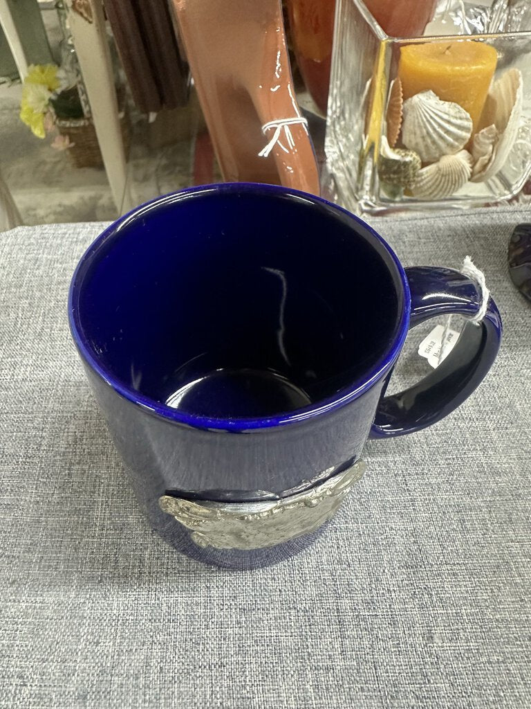 MUG BLUE W/ PEWTER