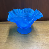 VINTAGE WESTMORELAND SATIN BLUE MIST CANDY DISH