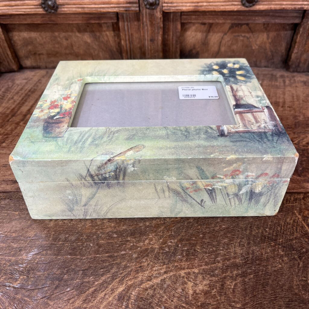 FLORAL PHOTO BOX-Thriftique Marketplace