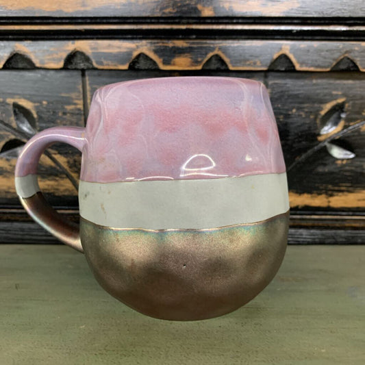 TRI-COLORED PURPLE CLAY MUGS