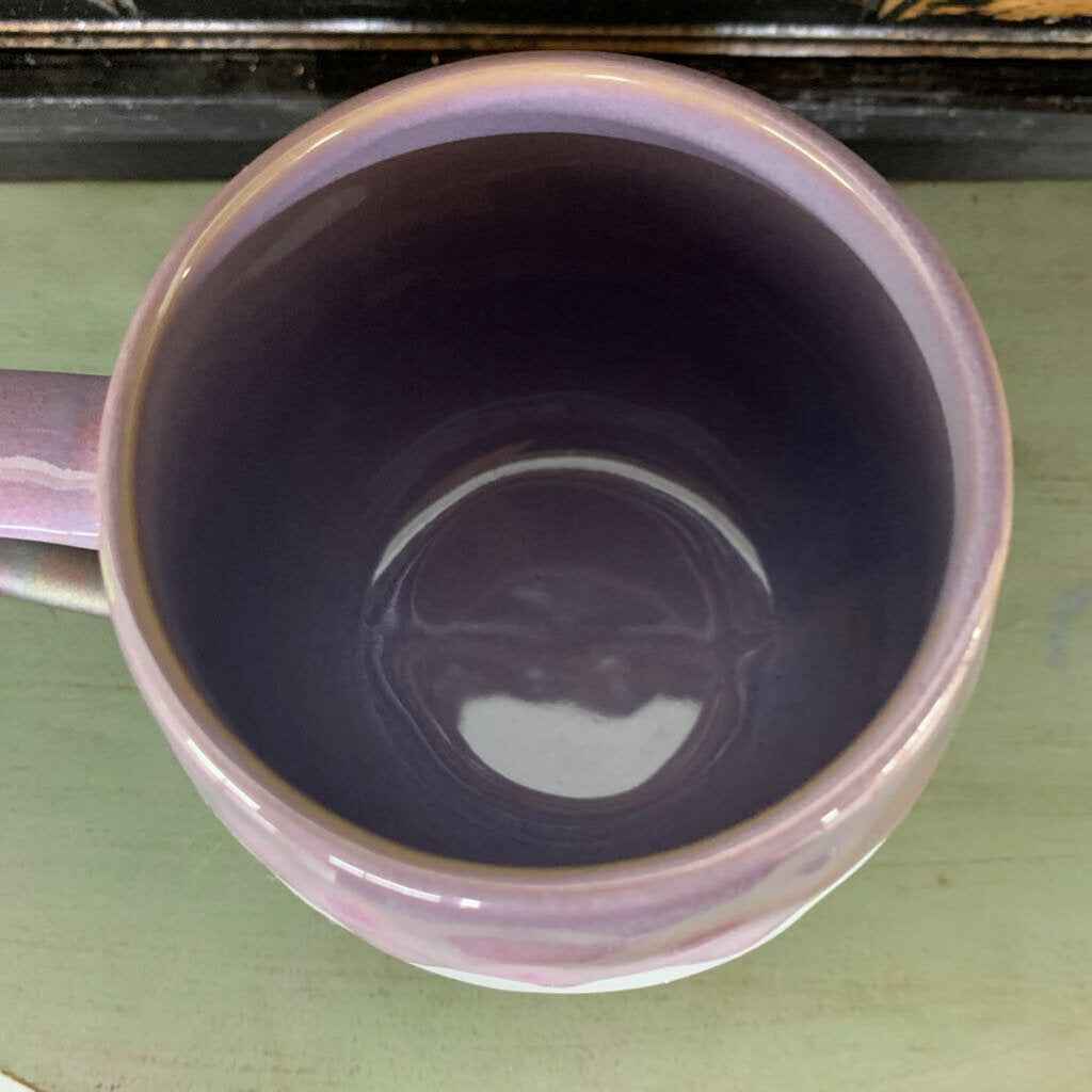 TRI-COLORED PURPLE CLAY MUGS