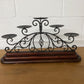 Old Wood & Iron 5 Arm Tabletop Candholder