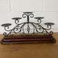 OLD WOOD & IRON 5 ARM TABLETOP CANDHOLDER