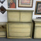 4PC MID CENTURY ASH DRESSER CHEST & NIGHTSTAND SET (AS IS)