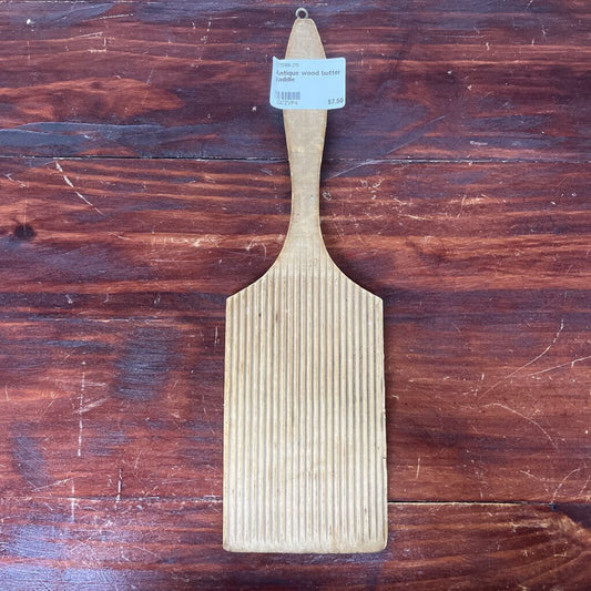 ANTIQUE WOOD BUTTER PADDLE