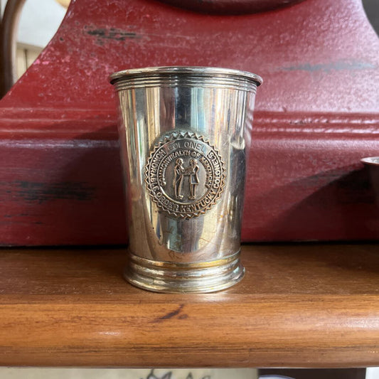 GENUINE KENTUCKY CORLNEL MINT JULIP CUP WITH HAND POURED CANDLE