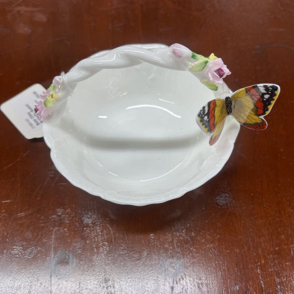 BONE CHINA BUTTERFLY BASKET-Thriftique Marketplace