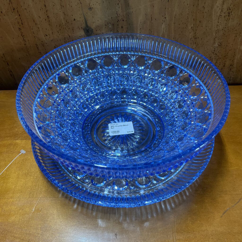 2PC Crystal Bowl Set