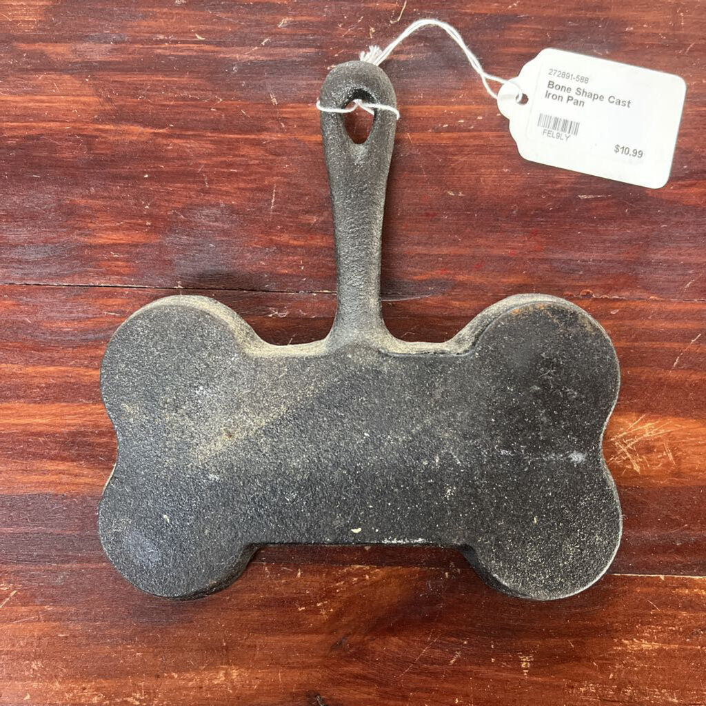 Thriftique Marketplace-BONE SHAPE CAST IRON PAN