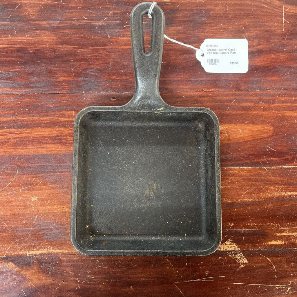 Thriftique Marketplace-CRACKER BARREL CAST IRON MINI SQUARE PAN