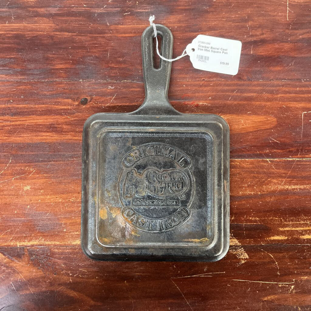 Thriftique Marketplace-CRACKER BARREL CAST IRON MINI SQUARE PAN