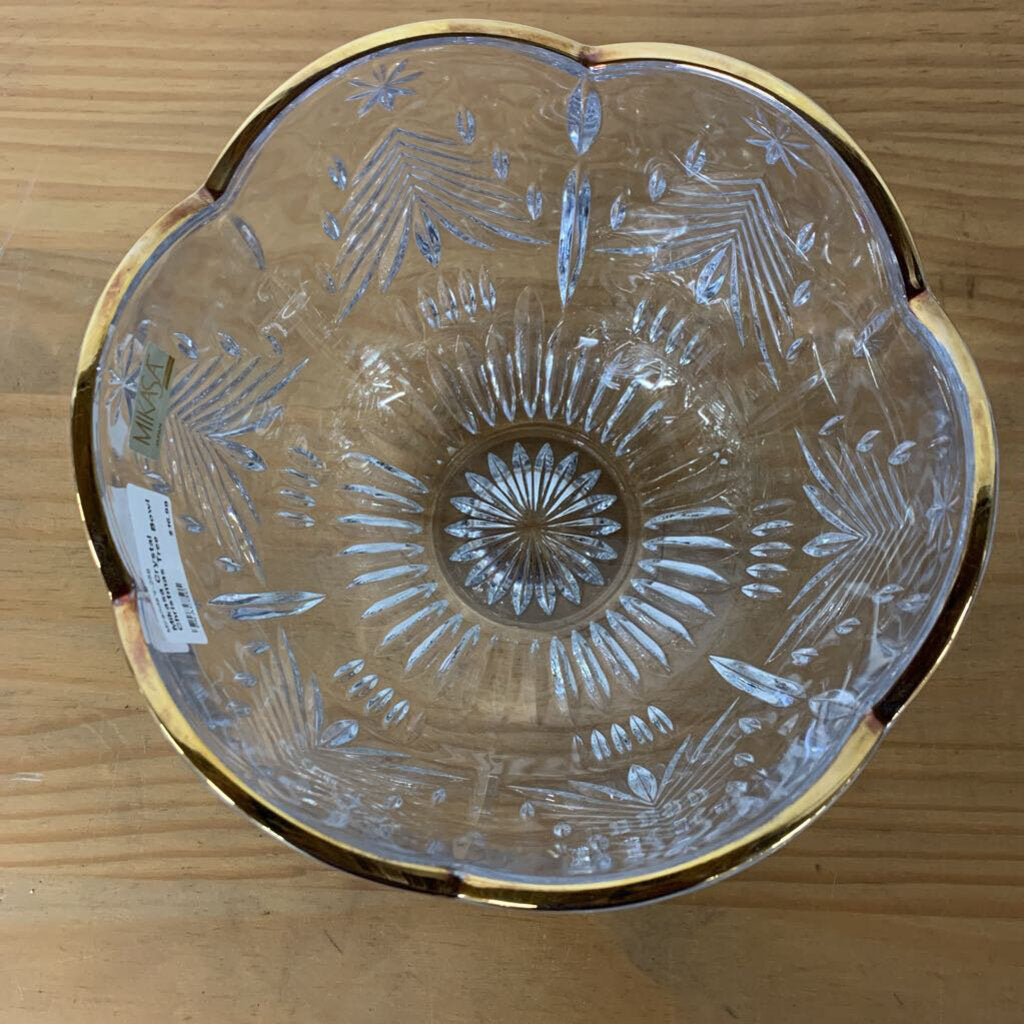 MIKASA CRYSTAL CHRISTMAS TREE BOWL