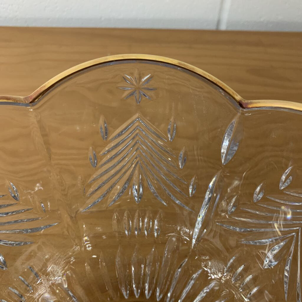 MIKASA CRYSTAL CHRISTMAS TREE BOWL