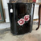 MID CENTURY BLACK METAL HAMPER