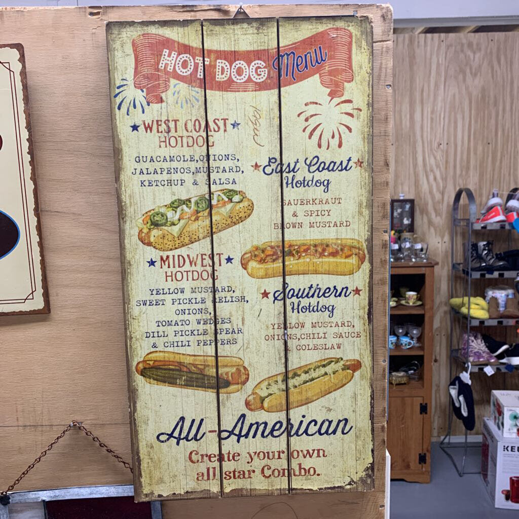 AMERICAN HOTDOGS WALL SIGN