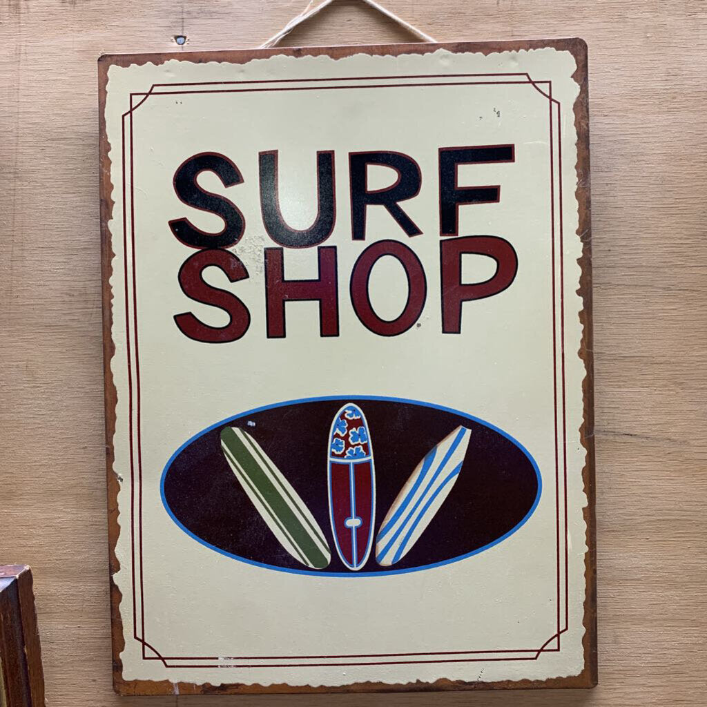 METAL SURF SHOP SIGN