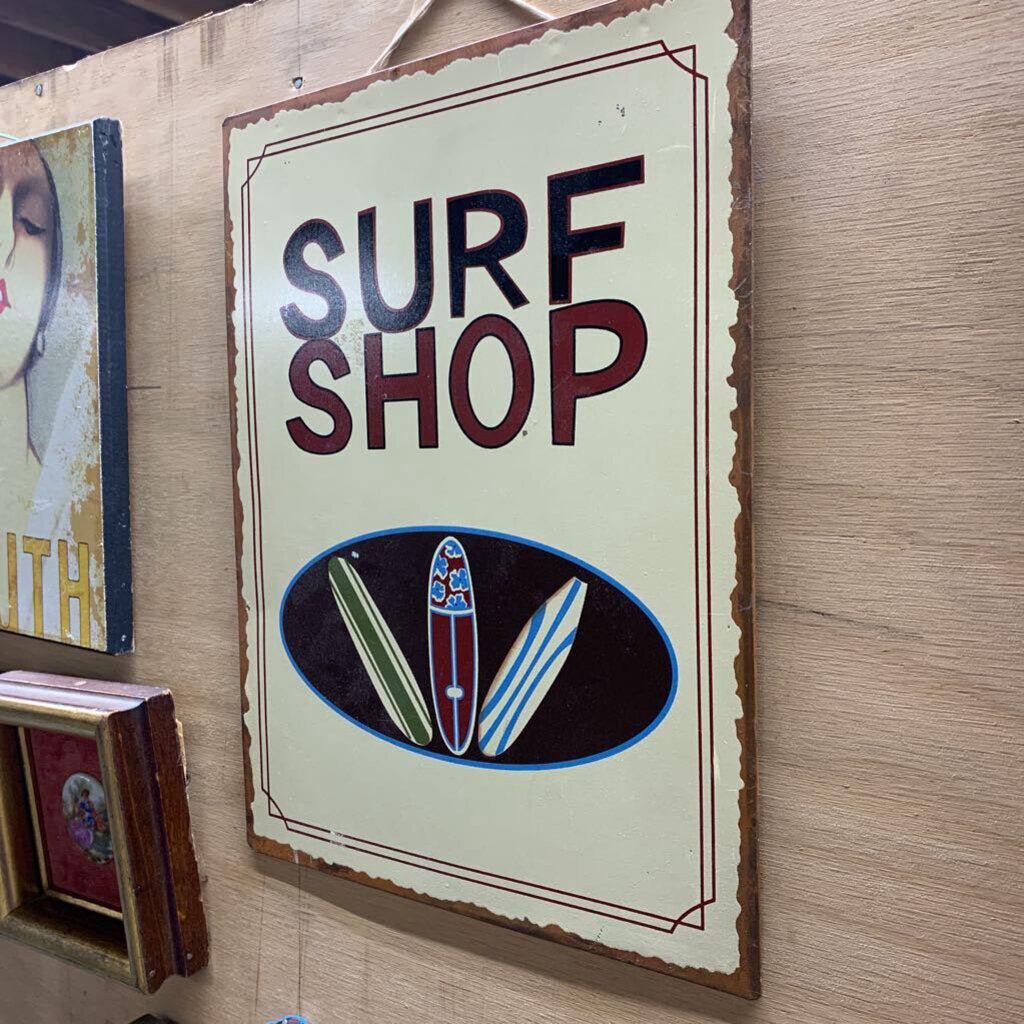 METAL SURF SHOP SIGN