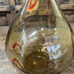 TALL ART GLASS AMBER/RED VASE