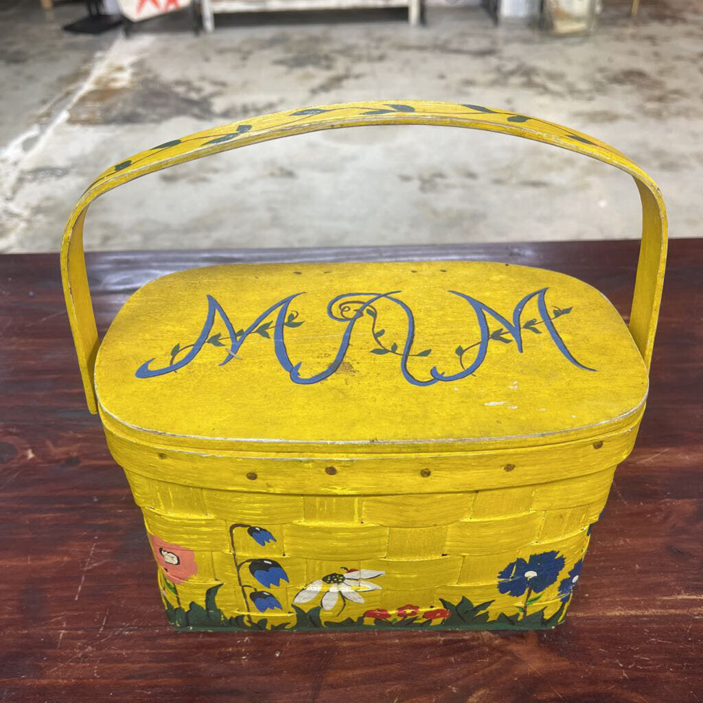 YELLOW BASKET PURSE