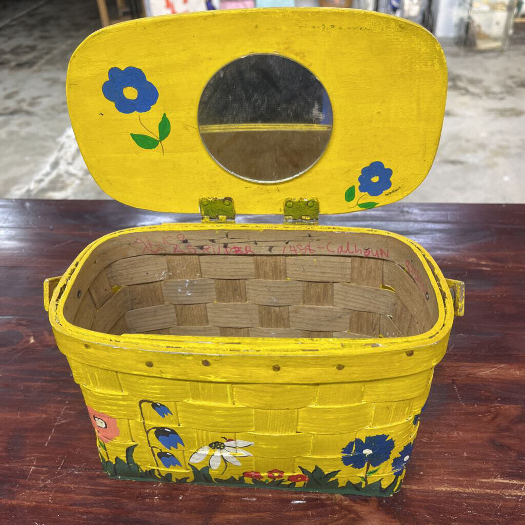 YELLOW BASKET PURSE