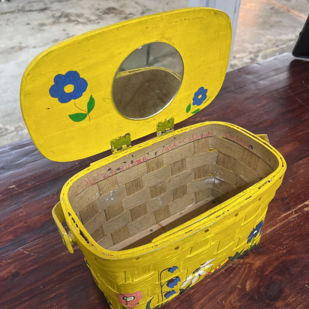 YELLOW BASKET PURSE