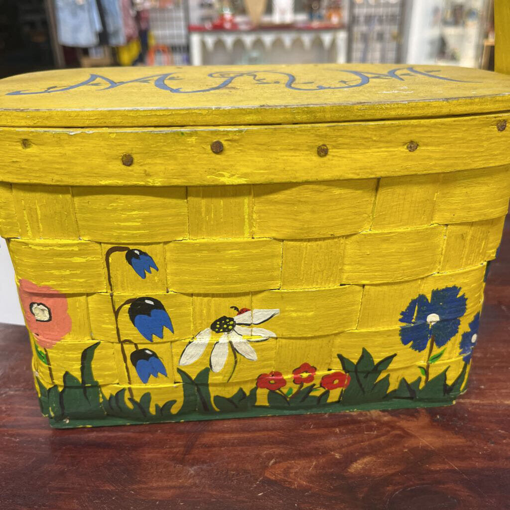 YELLOW BASKET PURSE