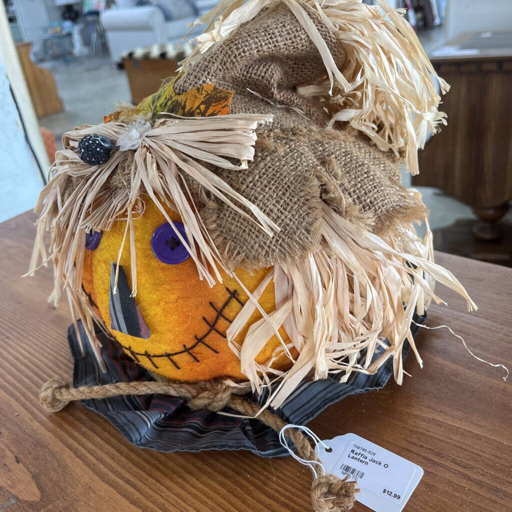 RAFFIA JACK O LANTERN