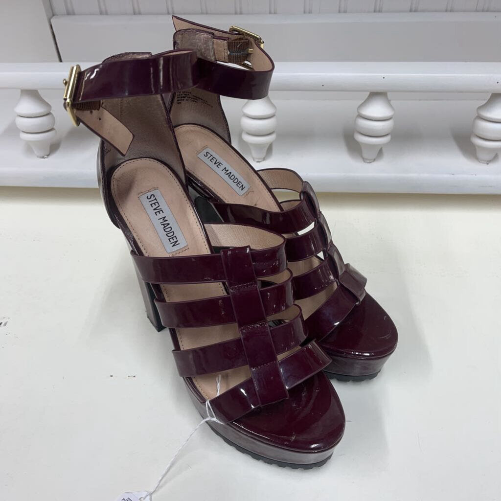 STEVE MADDEN MAROON HEELS SZ 9