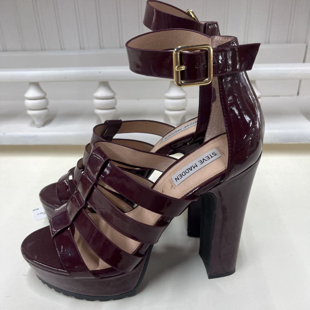 STEVE MADDEN MAROON HEELS SZ 9