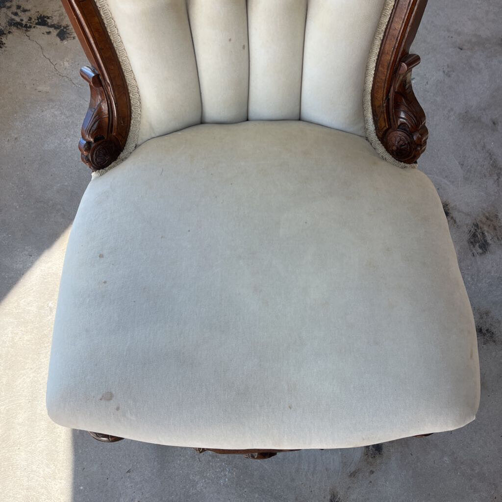 VICTORIAN RENAISSANCE WALNUT SIDE CHAIRS WITH ORNATE JENNY LIND MEDALLION - PLEASE READ DESCRIPTION