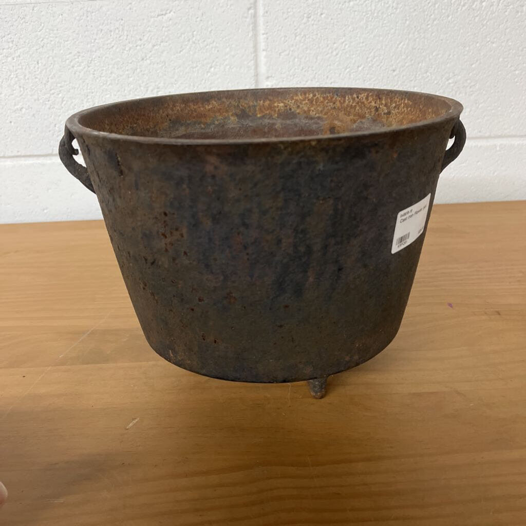 Thriftique Marketplace-CAST IRON FLOWER POT