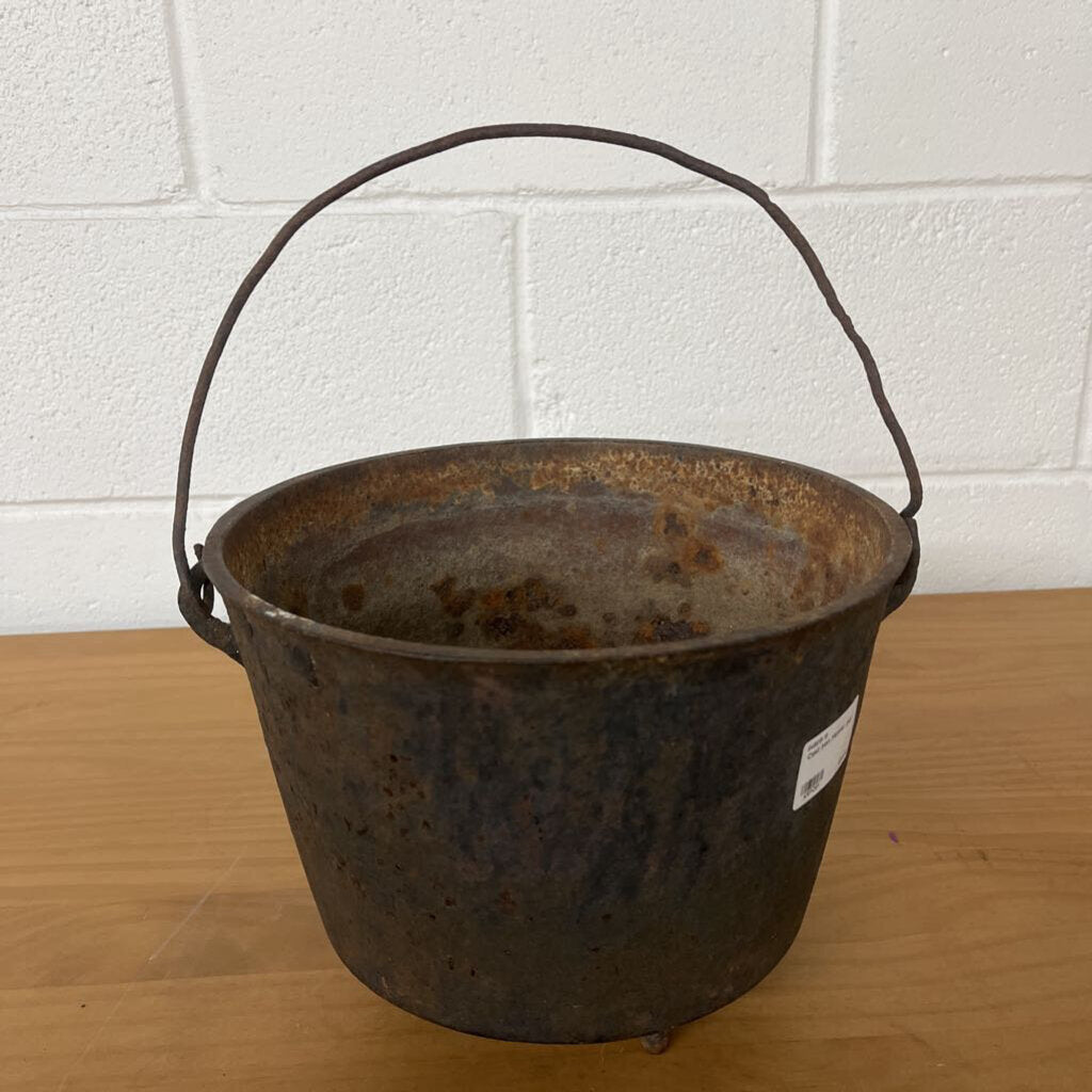 Thriftique Marketplace-CAST IRON FLOWER POT