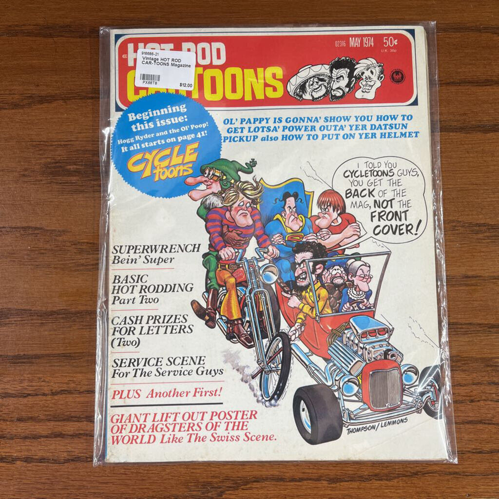 VINTAGE HOT ROD CAR-TOONS MAGAZINE - $12 EACH