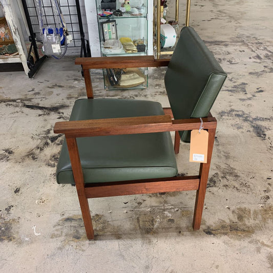 MID CENTURY MODERN GREEN LOUNGE MCM CHAIR