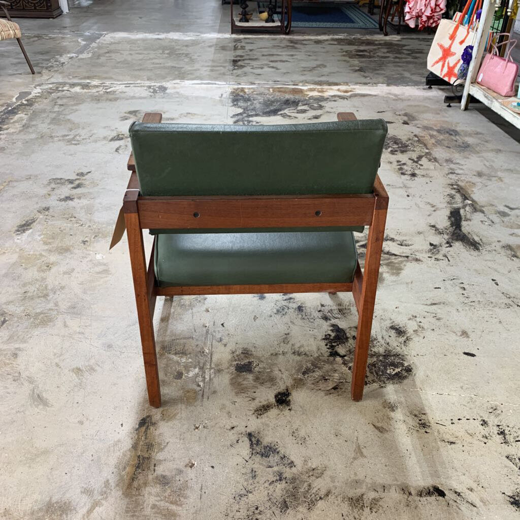 MID CENTURY MODERN GREEN LOUNGE MCM CHAIR