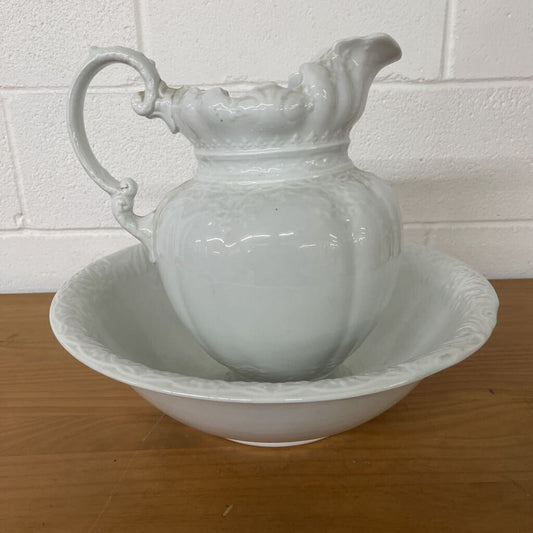 LARGE PITCHER AND BOWL