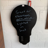 Light Bulb Chalkboard with back light