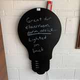 LIGHT BULB CHALKBOARD WITH BACK LIGHT