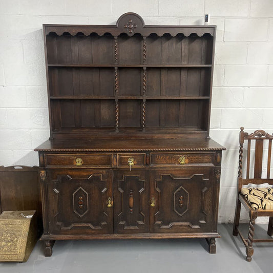 17th Century Antique Oak Wood Sideboard