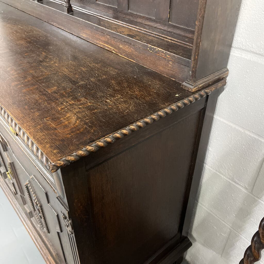 17th Century Antique Oak Wood Sideboard