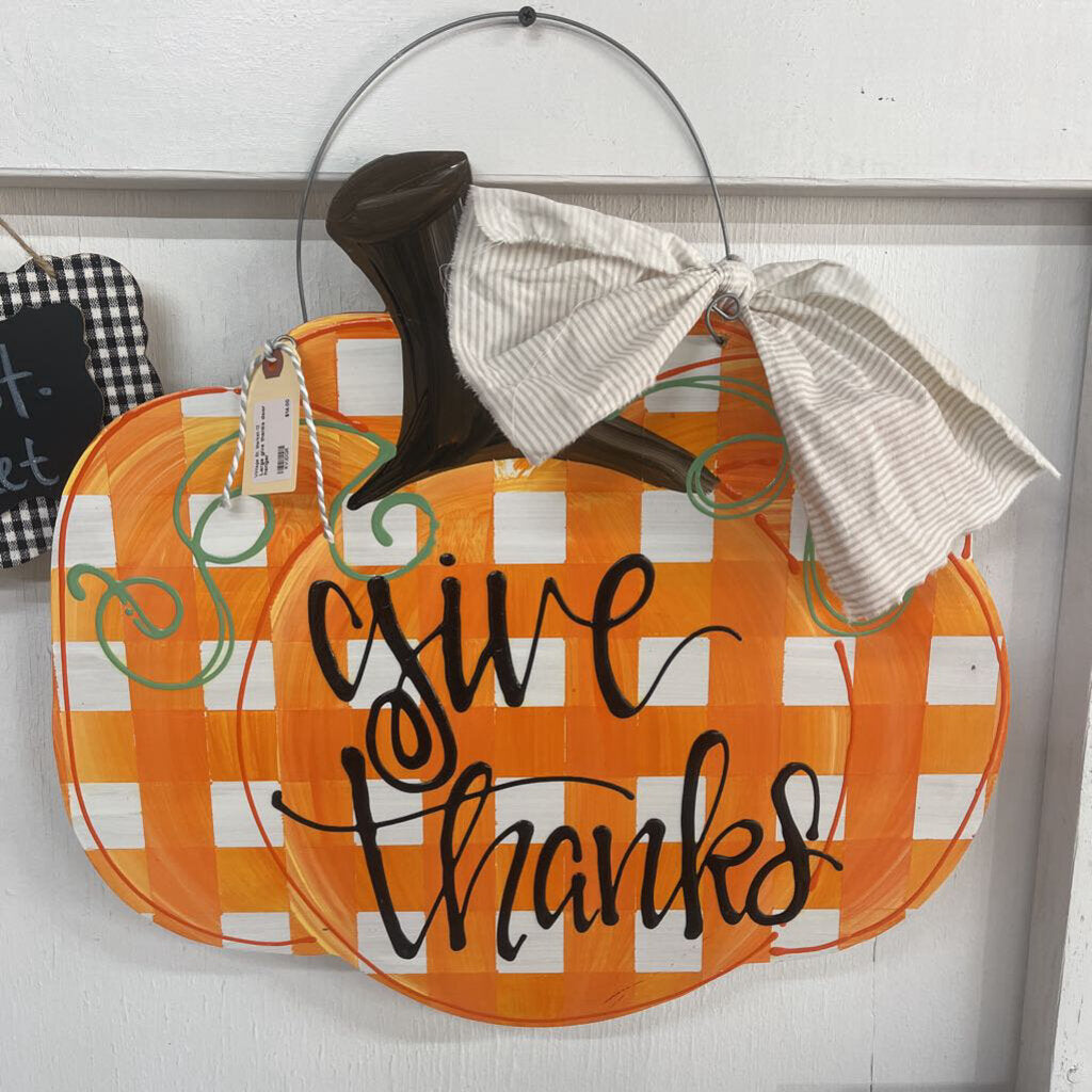 LARGE GIVE THANKS DOOR HANGER