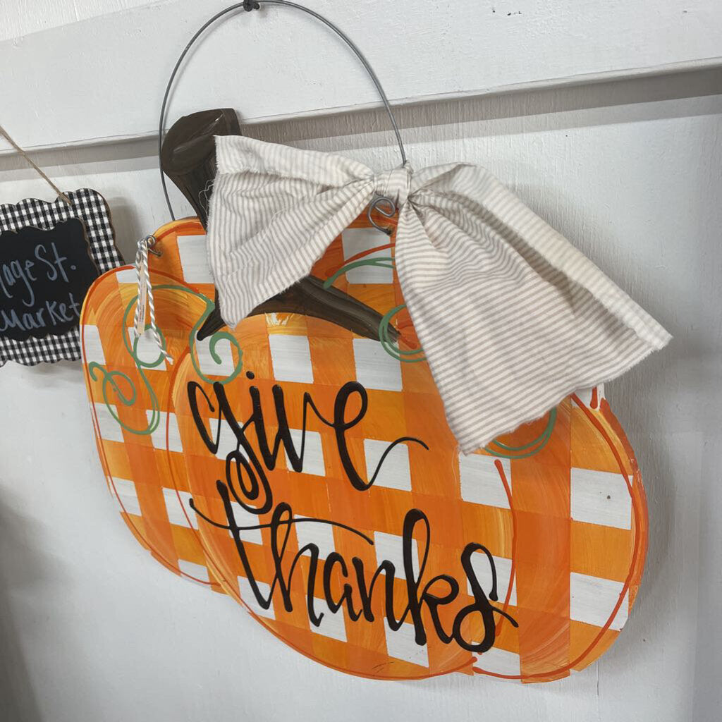 LARGE GIVE THANKS DOOR HANGER