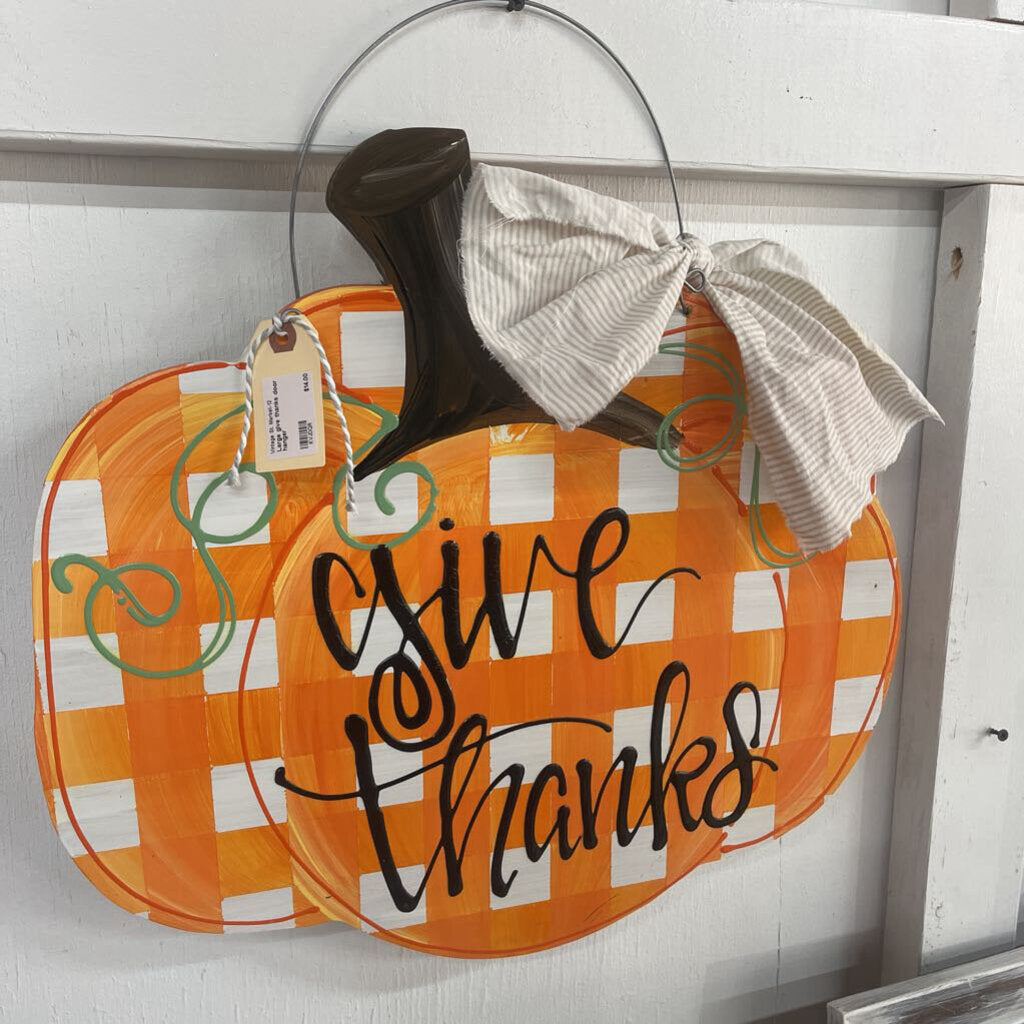 LARGE GIVE THANKS DOOR HANGER