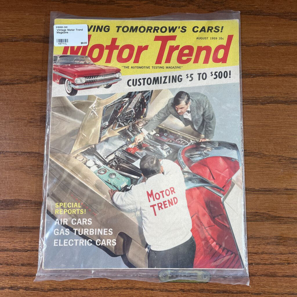 VINTAGE MOTOR TREND MAGAZINE - $8 EACH